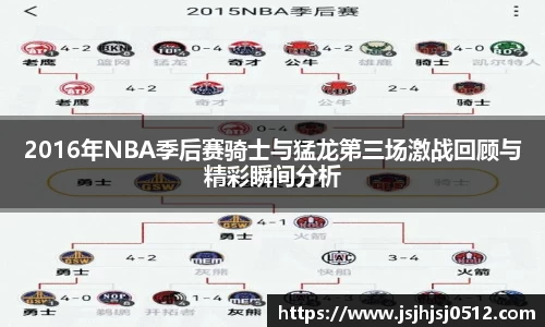 2016年NBA季后赛骑士与猛龙第三场激战回顾与精彩瞬间分析